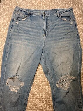 American Eagle Outfitters Light Blue Distressed Relaxed Jeans